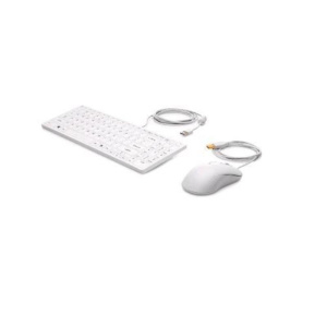 Hp healthcare kit tastiera e mouse usb sanificabile bianca