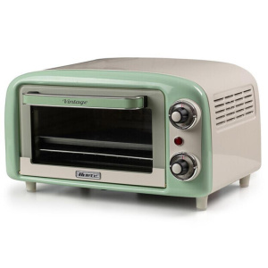 Ariete 3919/04 forno elettrico vintage 10 lt 800w temperatura regolabile doppio vetro con timer verde