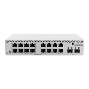 Switch mikrotik css318-16g-2s+in 16p. gig + 2p uplink sfp+ 10g per rack da 10/19