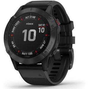 Garmin fenix 6s pro gps-multisport-smartwatch schwarz mit schwarzem armband