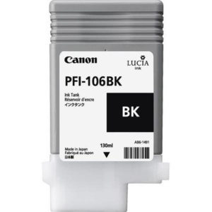 Canon pfi-106bk tanica inchiostro nero per imageprograf ipf6400 garanzia italia (6621b001aa)