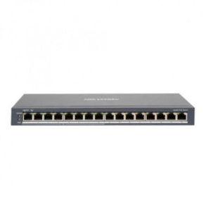 Switch hikvision 8 gigabit poe ports, 8 gigabit rj45, 802.3af/at, poe power budget 110w, soho – ds-3e0516p-o