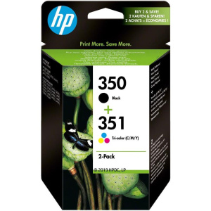 Hp confezione da 2 cartucce originali di inchiostro nero 350/tricromia 351