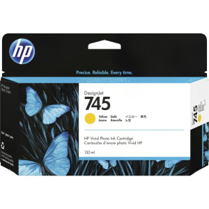 Hp cartuccia inchiostro giallo designjet 745, 130 ml