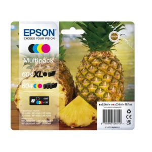 Epson 604xl cartuccia d`inchiostro 4 pz originale resa elevata (xl) nero, ciano, magenta, giallo