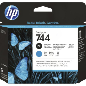 Hp testina di stampa nero fotografico/ciano designjet 744