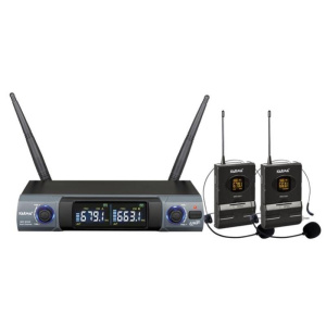 Radiomicrofono doppio uhf ad archetto (set 8302lav)