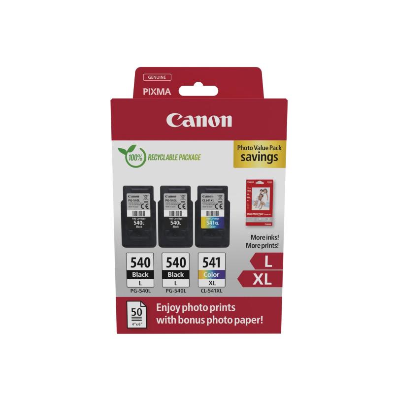 Canon 5224b015 cartuccia d`inchiostro 3 pz originale nero, ciano, magenta, giallo