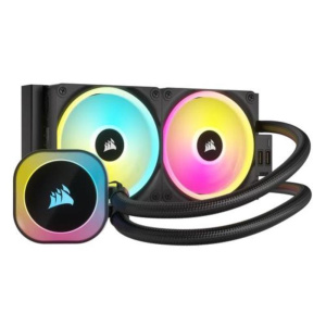 Corsair dissipatore icue link h100i rgb aio, 240mm radiator, liquid cpu cooler