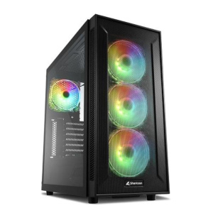 Sharkoon case atx tg6m rgb 2xusb 2.0, 2xusb 3.0, vetro temperato, 4x 120 argb, argb controller