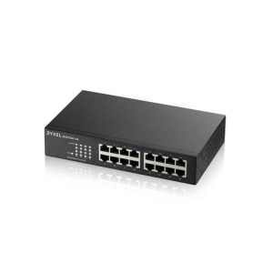 Zyxel switch unmanaged 16 porte gigabit, design senza ventole, desktop/rack