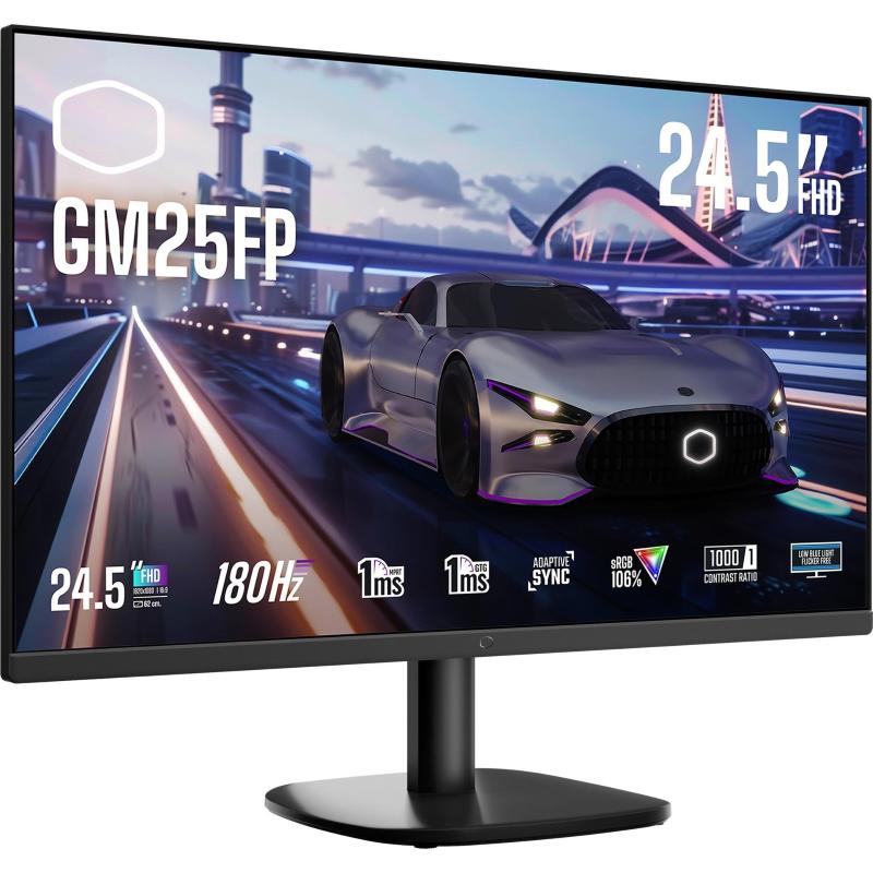 Cooler master monitor 24,5 led ips fhd 16:9 1ms 250 cdm 180hz srgb 106 dp hdmi