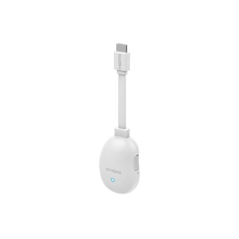 Strong dongle per google tv 4k uhd wifi 6 ethernet port remote control bianco