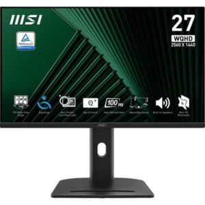 Msi monitor 27 led ips 16:9 wqhd 1ms 100hz 300 cdm, pivot, dp/hdmi, multimediale