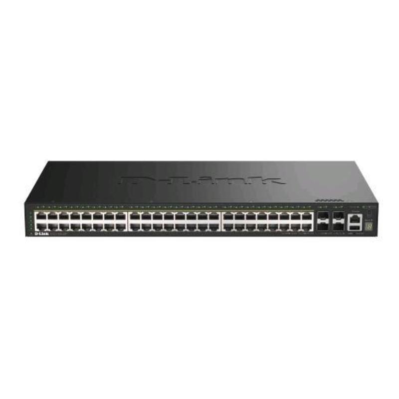 D-link dgs-1530-52p switch gestito - 48 x 10/100/1000 (1 poe+) poe+ (370 w) + 4 x 10 gigabit sfp+ montabile su rack
