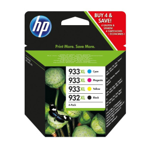 Hp 932xl black/933xl cyan/magenta/yellow 4-pack original ink cartridges cartuccia d`inchiostro 4 pz originale resa elevata (xl)