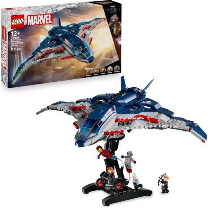 Lego marvel quinjet avengers age of ultron aereo giocattolo dei supereroi con moto e 5 minifigure