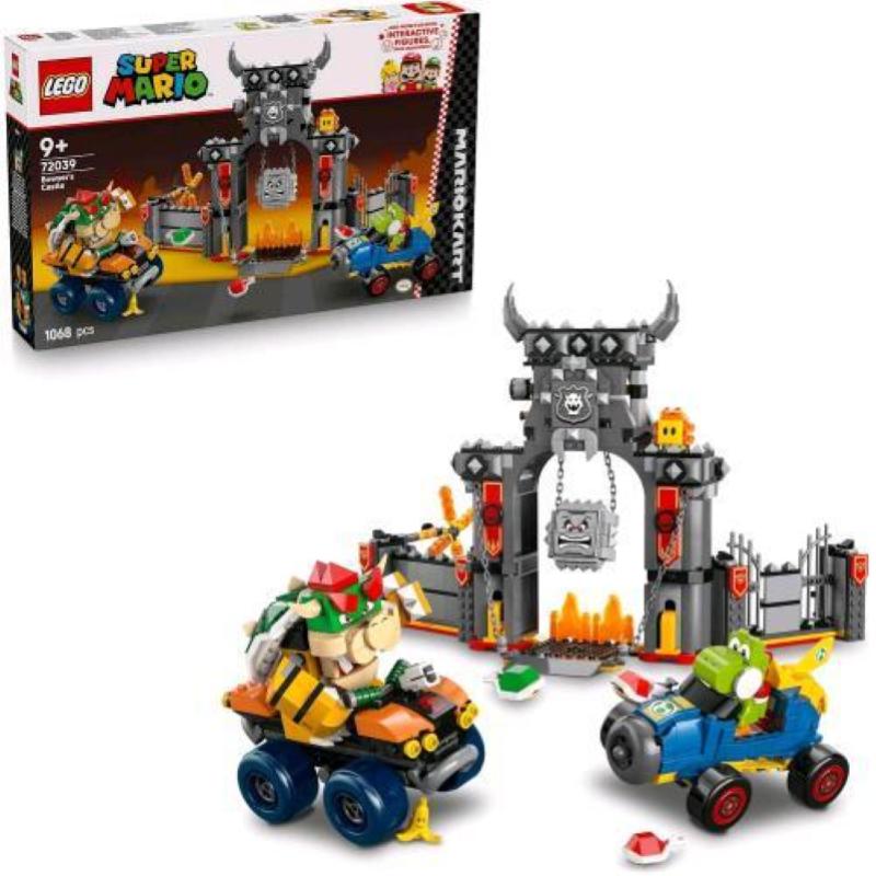 Lego super mario kart castello di bowser set interattivo con 2 macchine e 4 figure