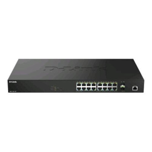 D-link dms-1250-18p switch di rete gestito l2+ 18 porte – 16 x 10/100/1000/2.5g (poe+) + 2 x 10 gigabit sfp+ poe+ (370 w) desktop