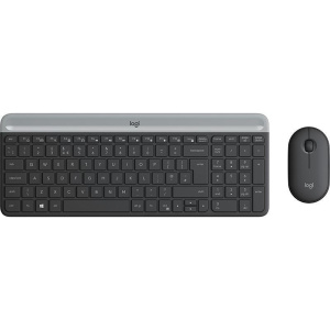 Logitech mk470 tastiera mouse incluso universale rf wireless azerty francese grafite