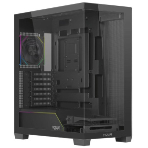Noua case mid-tower no psu iron vk120 2usb3 1usbc 1fan rgb vetro