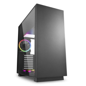 (ricondizionato) case pure steel black rgb atx vetro temperato – nero