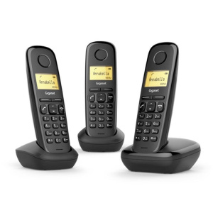Gigaset a170 trio (nero) – telefono cordless triplo – funzione sveglia