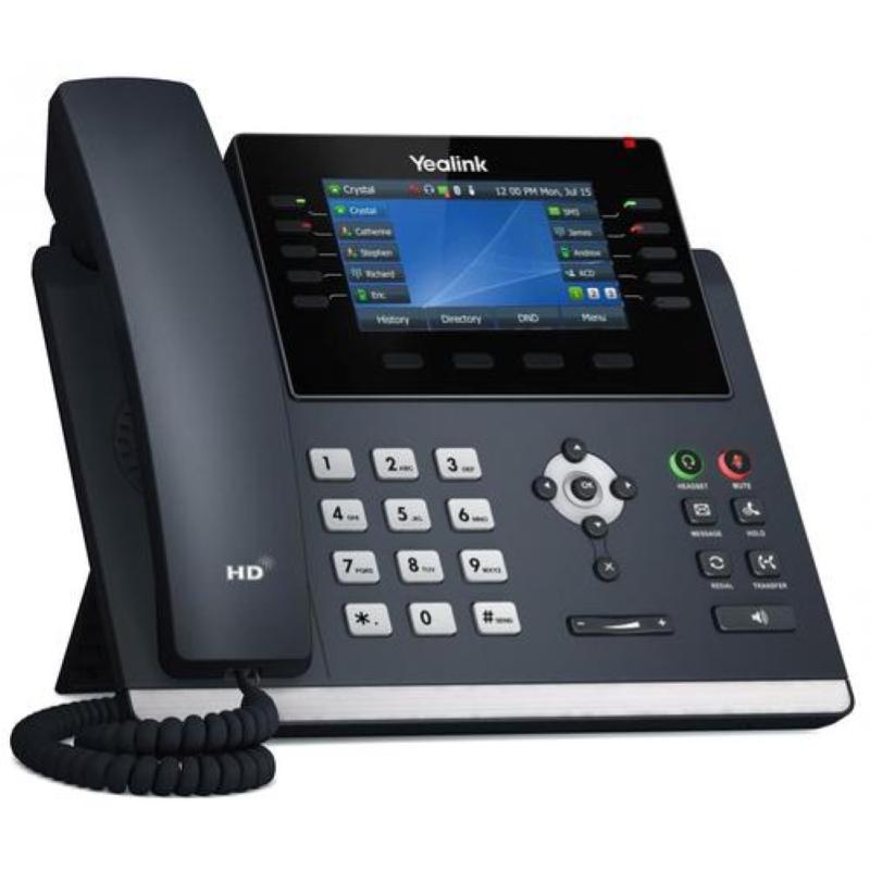 Yealink telefono voip 2xlan gigabit, display a colori 4,3, 1xrj9, 16 linee sip