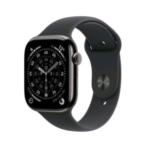 Apple watch series 11 gps + cellular 5g 46mm cassa titanio ardesia con sport band nero – m/l