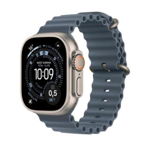 Apple watch ultra 3 gps + cellular 5g cassa 49mm in titanio con cinturino ocean blu