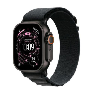 Apple watch ultra 3 gps + cellular 5g cassa 49mm in titanio nero con alpine loop nero – large