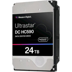 Western digital ultrastar dc hc590 hdd 24tb interno sata 6gb/s 3.5 crittografato data center drive buffer 512 mb 7.200rpm