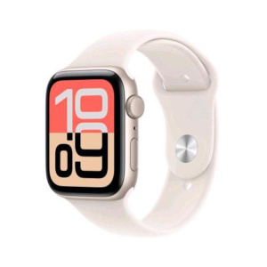Ap se 3 gps 44mm starlight aluminium case with starlight sport band – s/m