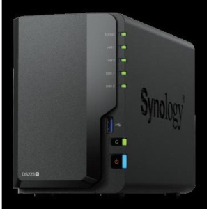 Synology nas tower ds225+ x 2hd 3.5/2.5 sata2/3 – no hd – celeron j4125 -2gb ddr4-1p lan rj45 1gbe compatibilit solo con i dischi synology