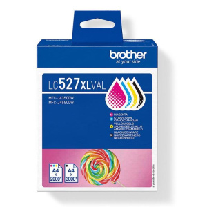 Brother lc527xlval cartuccia d`inchiostro 4 pz originale resa elevata (xl) nero, ciano, magenta, giallo