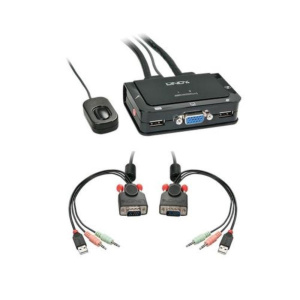 Lindy compact switch kvm vga 2 porte usb 2.0 audi