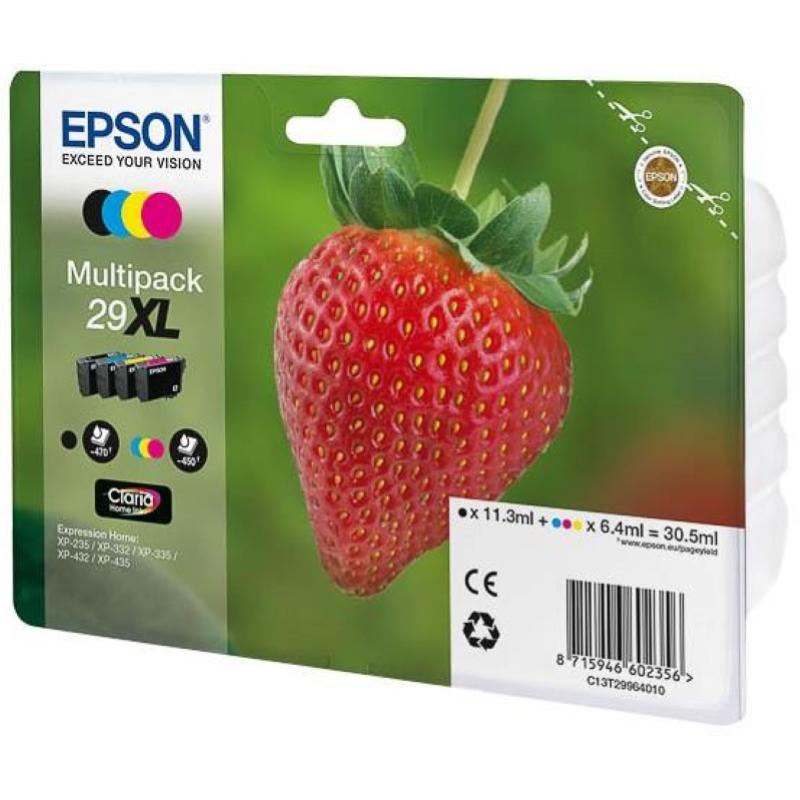 Epson strawberry 29xl cmyk cartuccia d`inchiostro 1 pz originale resa elevata (xl) nero, ciano, magenta, giallo