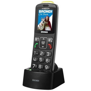 Brondi amico flash (nero) – telefono cellulare per anziani –