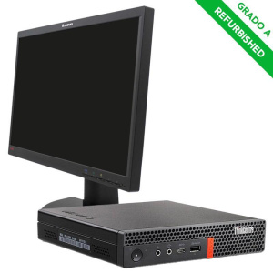 Lenovo thinkcentre m920q tiny – pc desktop mini – cpu intel i5 gen. 8 – ram 8gb – storage 256gb – w11 pro + monitor 22 – 1y – refurbished grado a