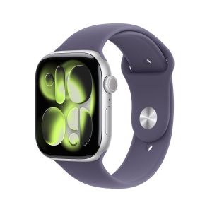 Aw s11 gps+cellular 46mm silver aluminium case with purple fog sport band – s/m