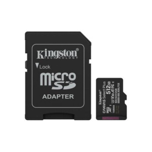 Kingston micro sdxc 512gb canvas select plus gen3 150mb card con adattatore