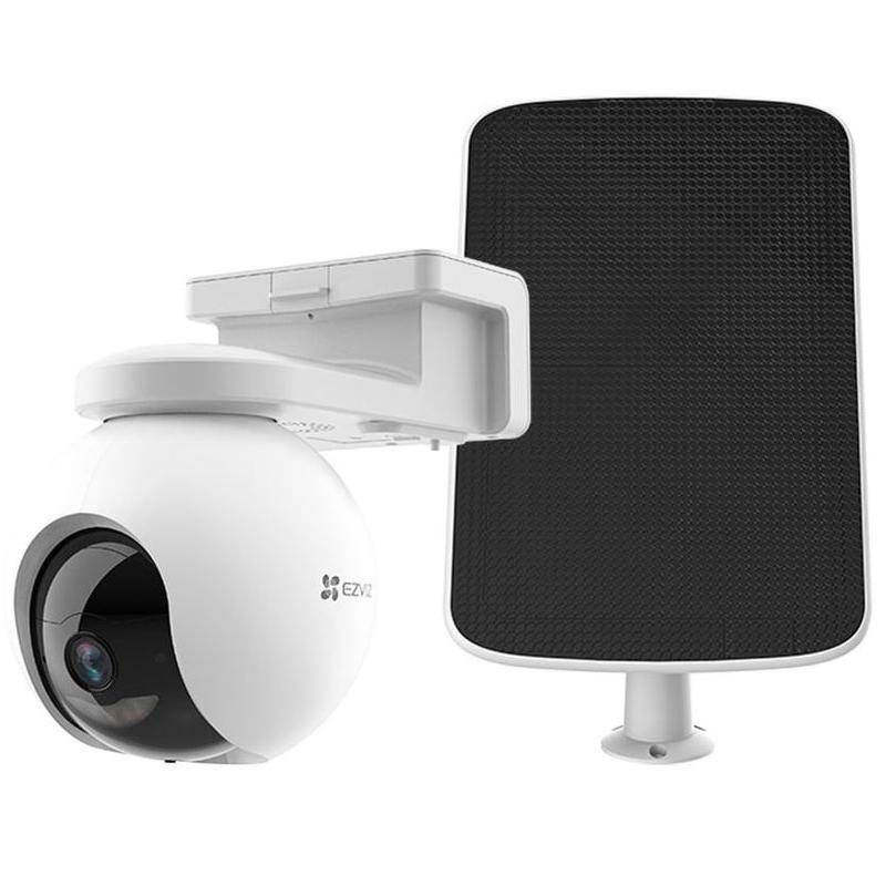 Ezviz hb8 pro + solar panel 5w - telecamera motorizzata da esterno a batteria - 4k - color night vision - human detection - audio bidirezionale - vocal control