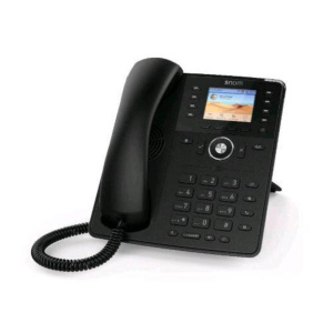 Snom d735 telefono ip fisso display tft 2.7 12 account sip vivavoce dsp 2 porte gigabit ethernet porta usb black