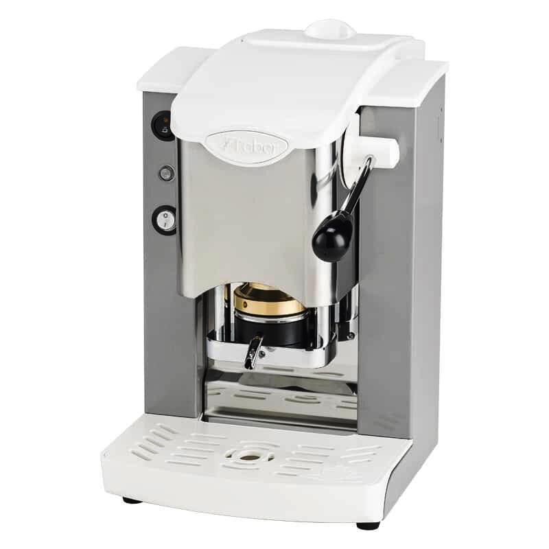 Macchina da caffe` a cialde plast slot inox grigio abs silver/bianco (sigribbasott)