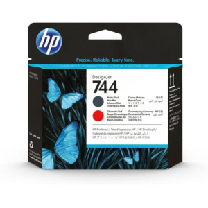 Hp cart ink 744 nero opaco + rosso