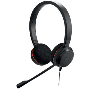Cuffia professionale jabra evolve 20 ms duo usb-c/a, canc. rumore,tasto mute,certif. microsoft – granzia casco 2 anni