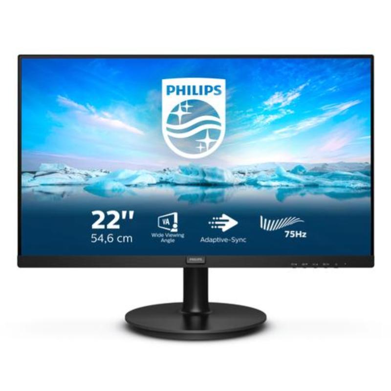 Philips monitor 21,5 led va 16:9 fhd 4ms 250 cdm, vga/dp/hdmi, multimediale