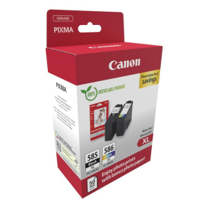 Canon pg-585xl/cl-586 pvp cartuccia d`inchiostro 2 pz originale resa elevata (xl) nero, ciano, magenta, giallo