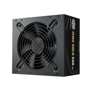Cooler master alimentatore mwe gold 550 v3, 550w 80+gold non modulare atx 3.1 ventola 120mm, gar 5 a