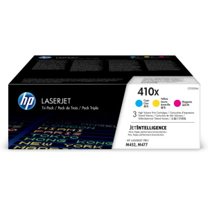 Hp confezione da 3 cartucce toner ciano/magenta/giallo originale ad alta capacità laserjet 410x